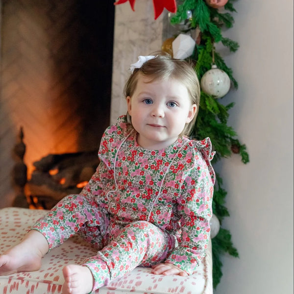 Evelyn Romper - Floral Noel