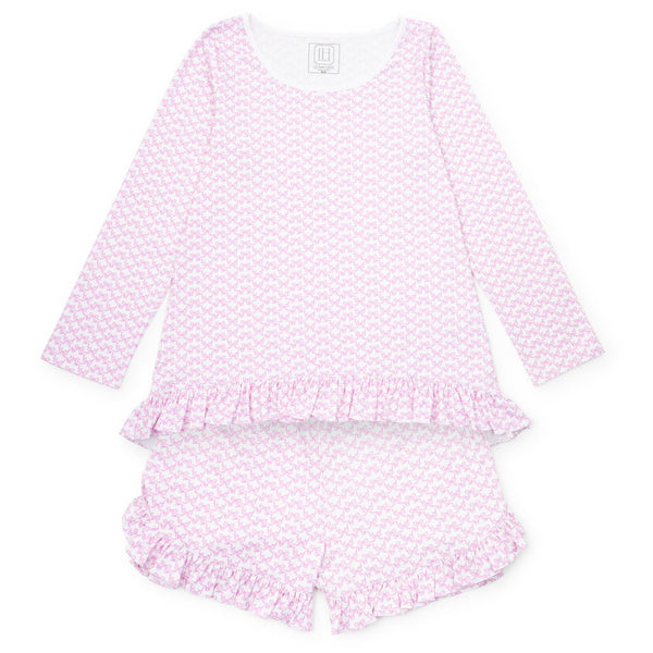 Rorie Short PJ Set - Pink Bows