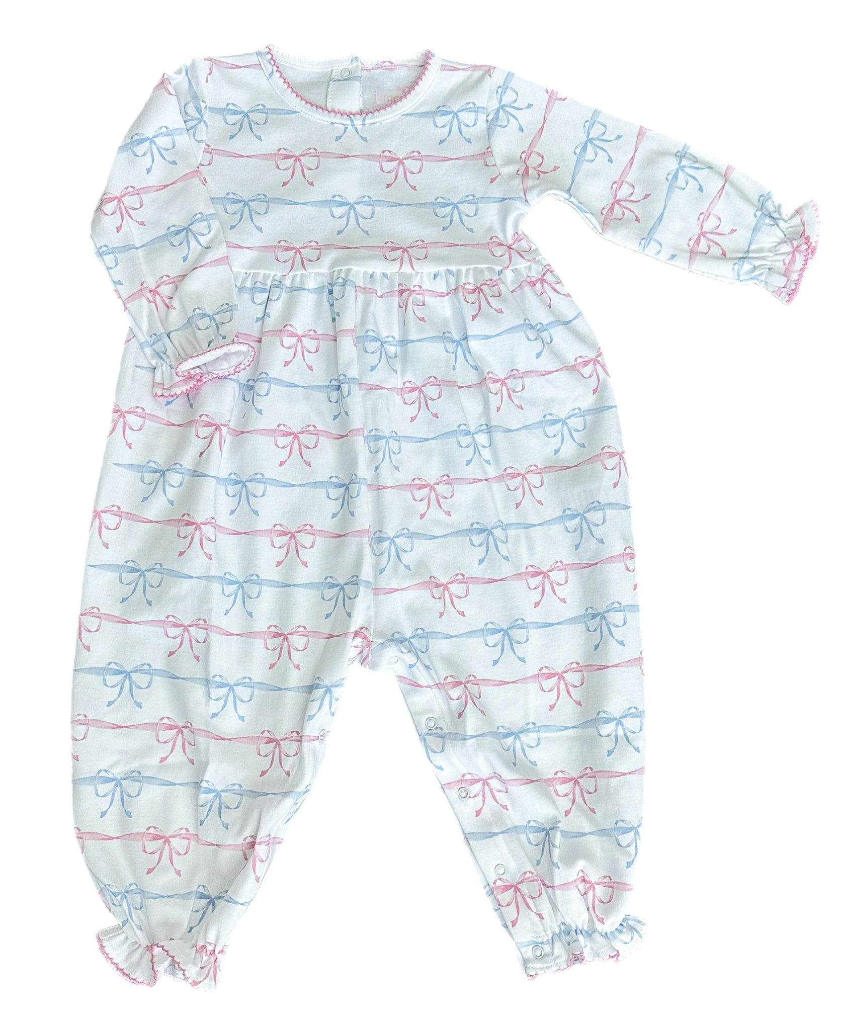 Isla Knit Bubble in Pink & Blue Bows