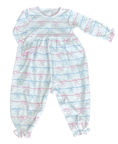 Isla Knit Bubble in Pink & Blue Bows