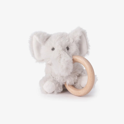 Elephant Wooden Ring Rattle