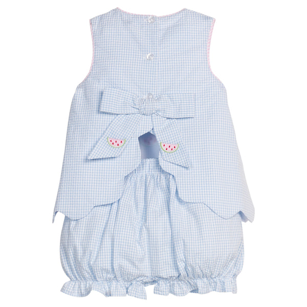 Embroidered Bow Back Watermelon Bloomer Set