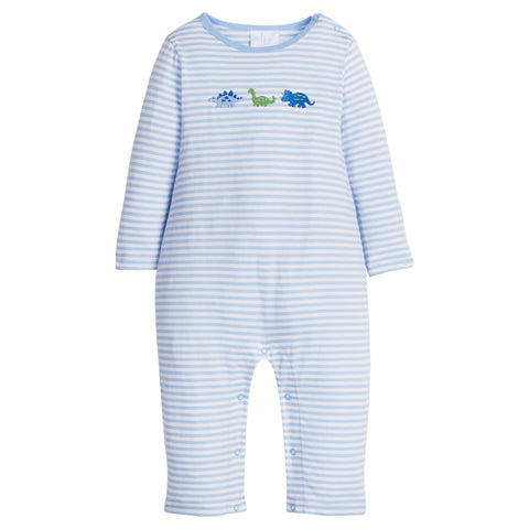 Embroidered Romper - Dinosaur