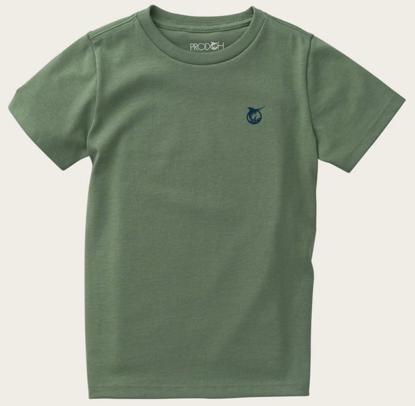 Short Sleeve Cotton T-shirt- Hedge Green