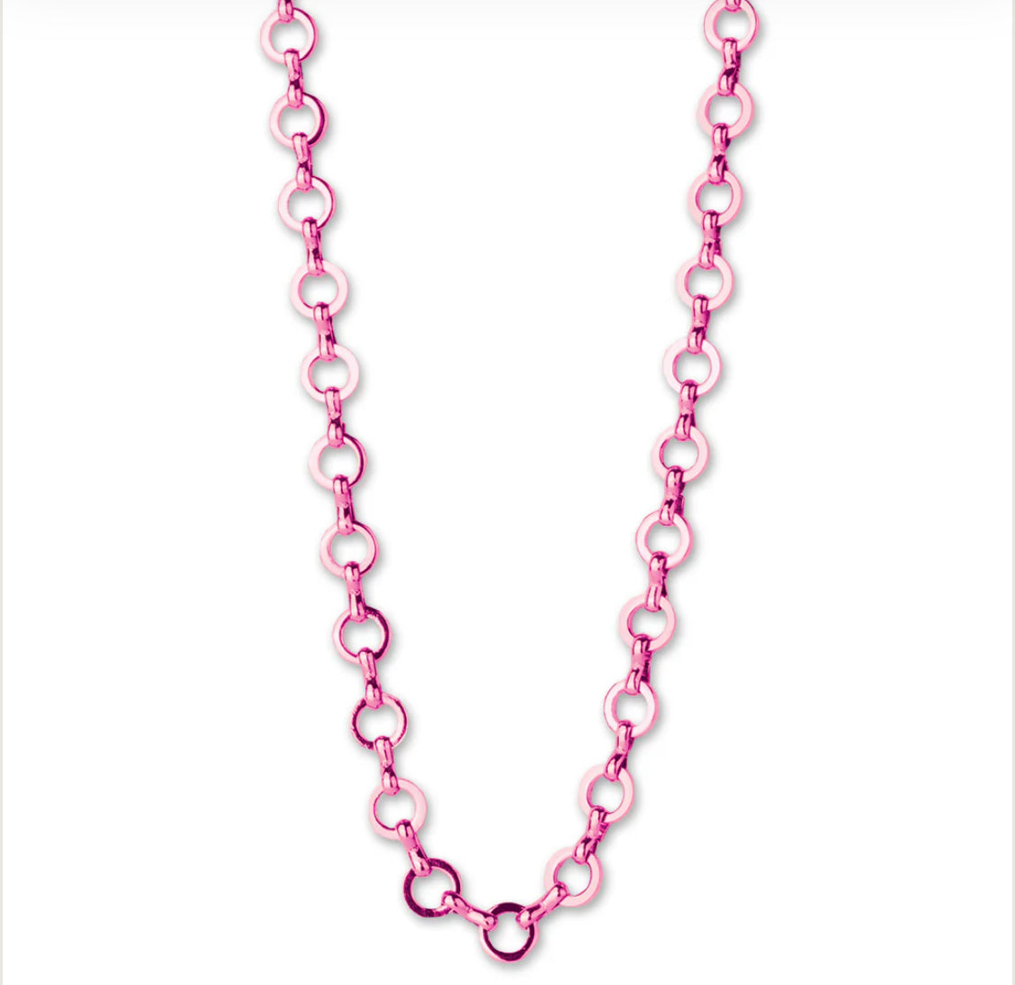 Pink Necklace Charm Necklace