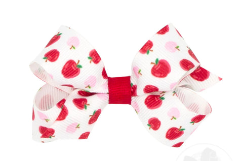 Mini Apple Print Bow