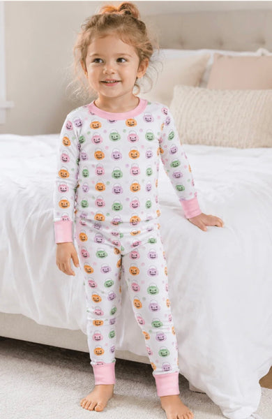 Pumpkin Party Long PJ - Pink