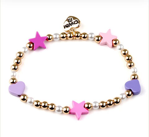 Heart and Star Gold Bracelet