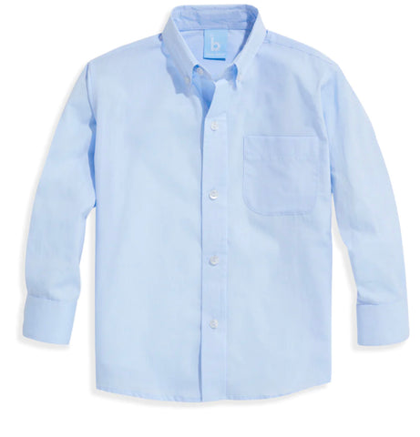 Poplin Buttondown Shirt - Blue (3-8)