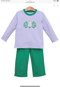 Christmas Tree Pants Set