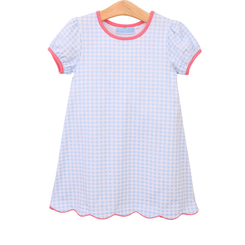 Cecilia Dress-Lt Blue Gingham/Pink