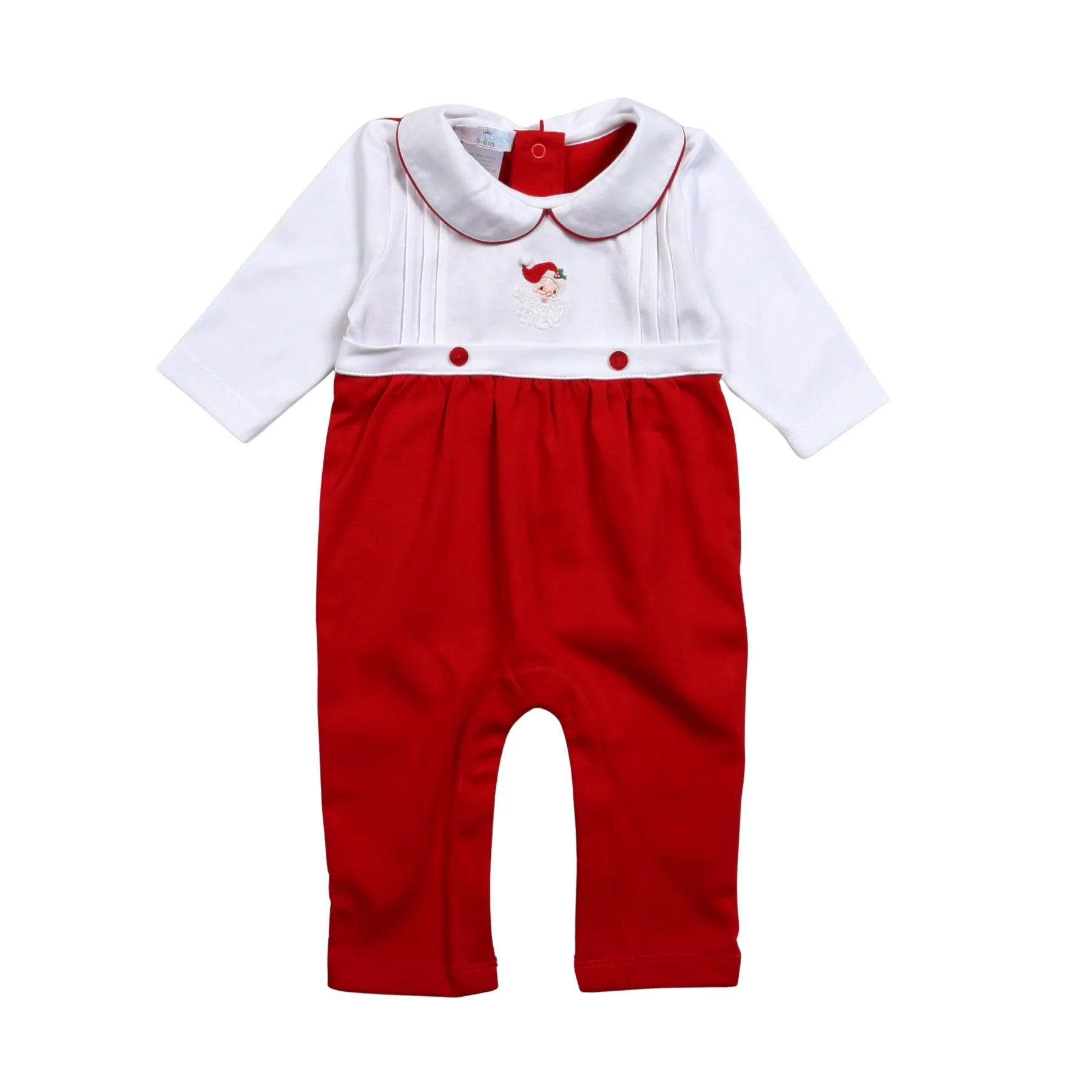 Santa Claus Boys Embroidered Romper (0-3M)