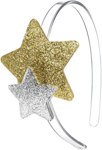 Star Glitter Gold Headband