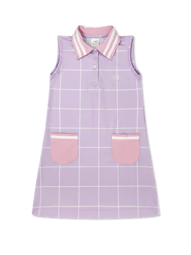 Serena Dress - Petal Purple Windowpane