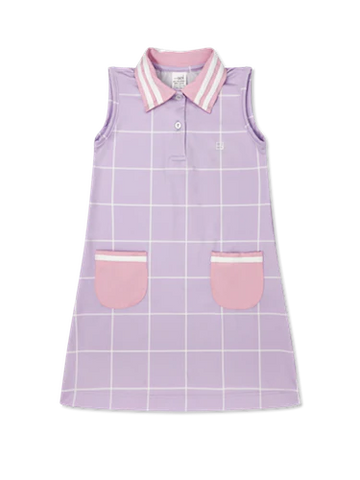 Serena Dress - Petal Purple Windowpane