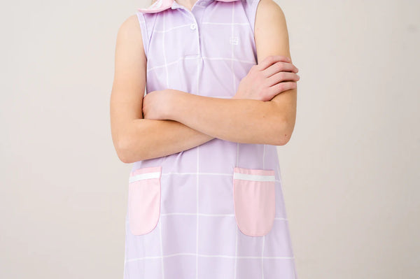 Serena Dress - Petal Purple Windowpane