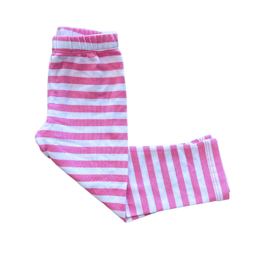 Bubblegum Pink and White Stripe Legging