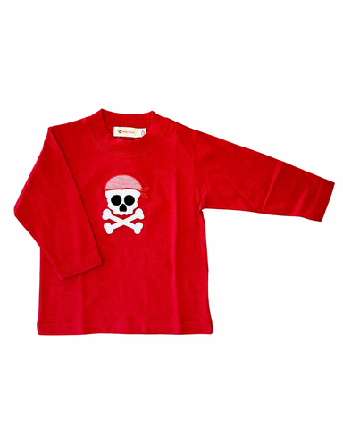 Red L/S Shirt w/ Pirate Applique