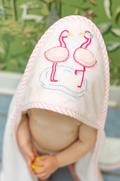 Flamingo Hooded Towel Set