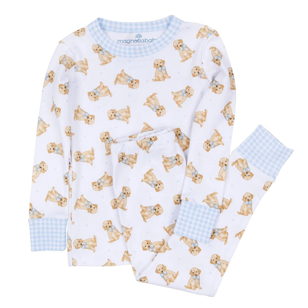 Sweet Golden Long PJs - Blue