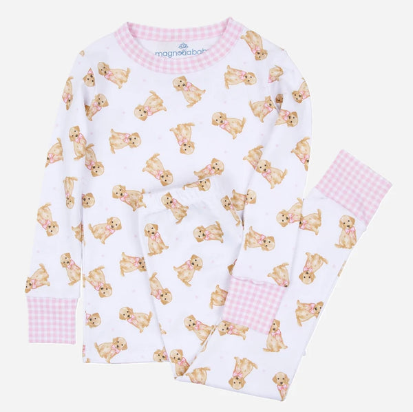 Sweet Golden Long PJs - Pink