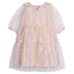 Madaket Dress-Pink Metallic Stars