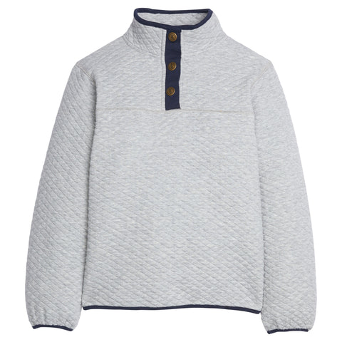 Quilted Pullover Grey/Navy