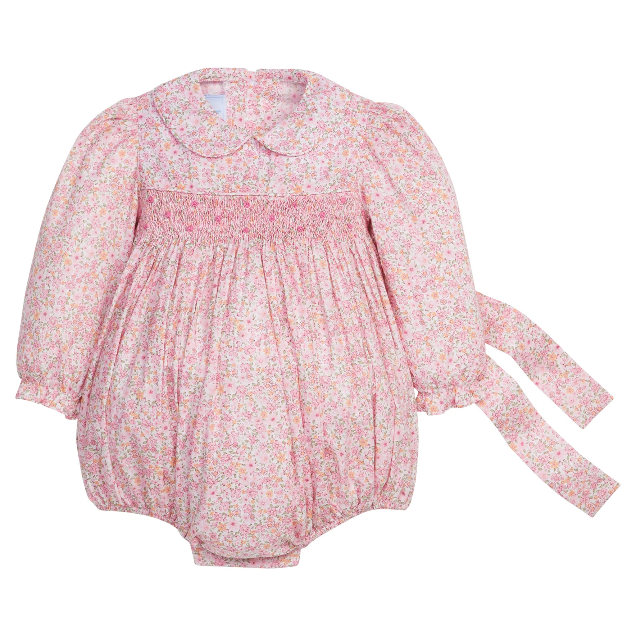 Smocked Charlotte Bubble- Oakleigh Floral