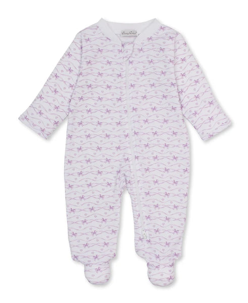 Baby Bows Lilac Footie