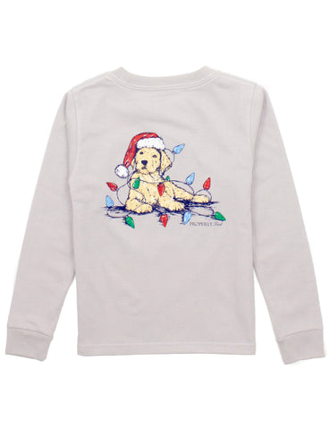 Santa Paws Long Sleeve Tee - Ice Grey