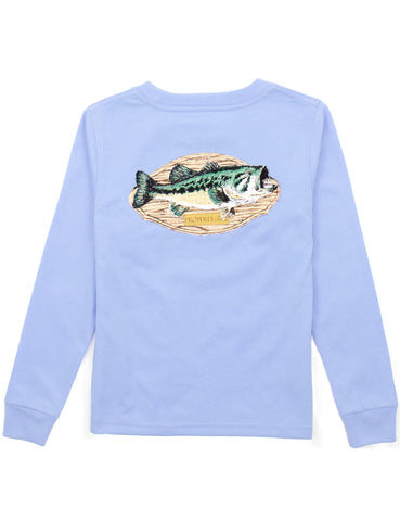 Bass Mount Long Sleeve Tee - Light Blue