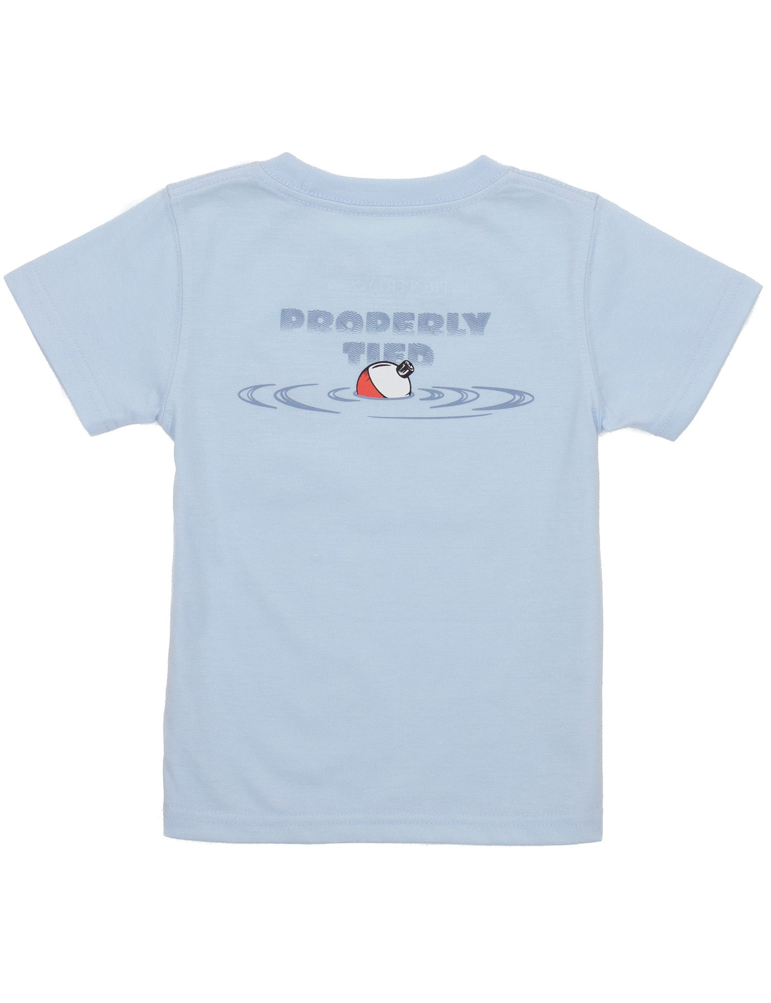 Bobber on Periwinkle Tee