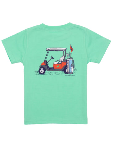 Golf Cart on Wash Green Tee