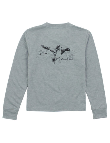 Portland Pocket Tee - Flying Mallard on Moss Grey