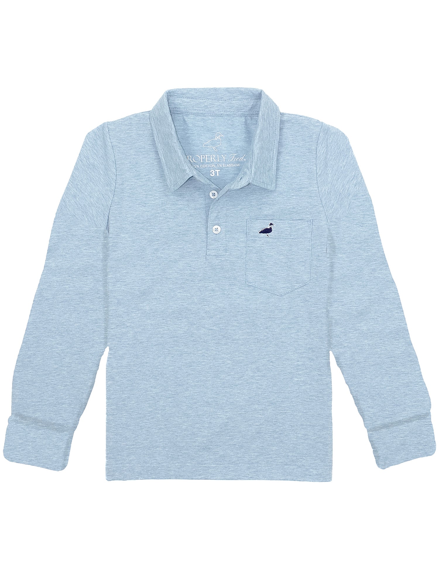 Harrison LS Pocket Polo - Moon Blue