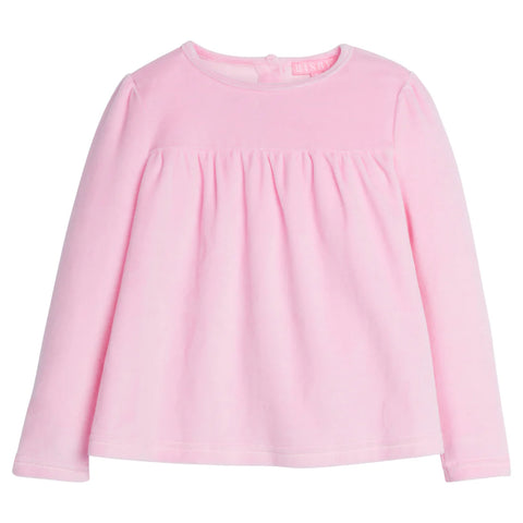 Lisle Top- Pink Velour