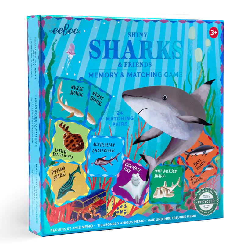 Shiny Sharks Memory and Matching Game