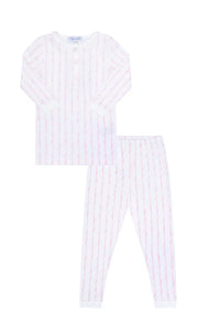 Pink Twirls Print Pajamas