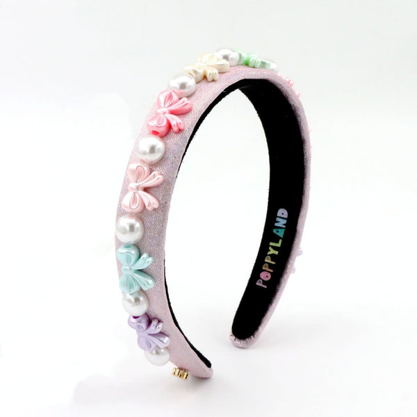 Pastel Bows and Pearls Headband