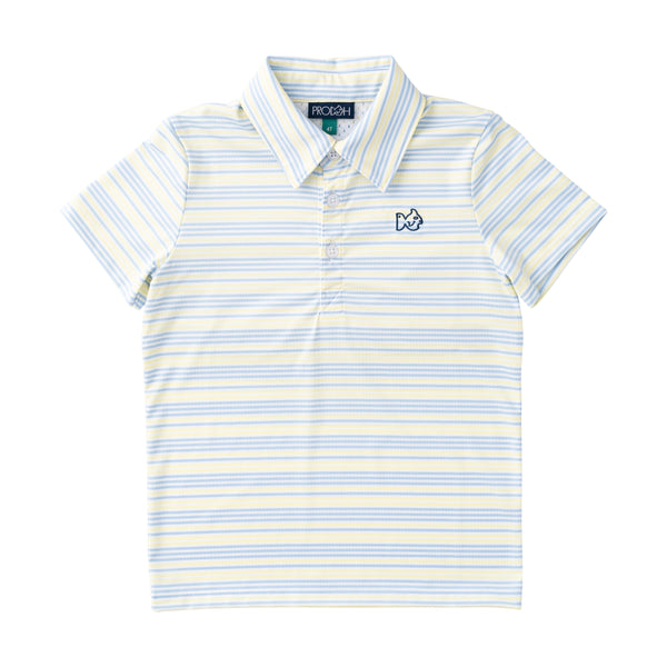 Perf Polo - Yellow/Windsurfer Stripe