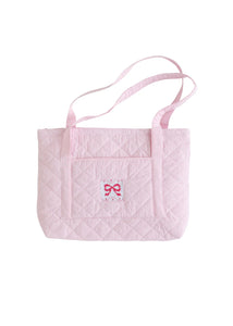 Quilted Luggage Tote - Bow