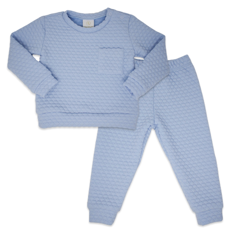 Quilted Blue Sweatsuit