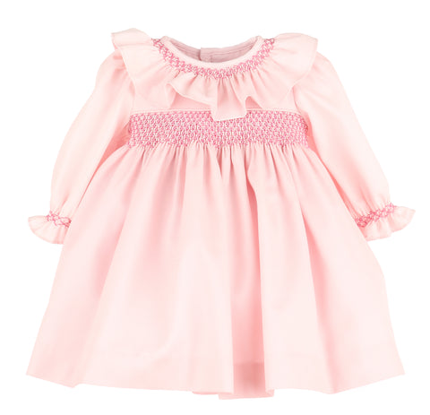 Cozy Club Smocked Pink Dress