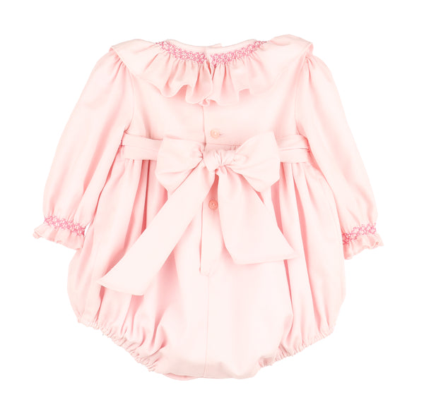 Cozy Club Pink Smocked Bubble