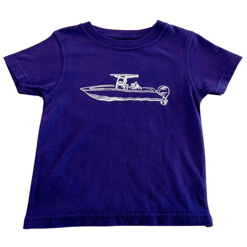 Navy Boat T-Shirt (3-4)