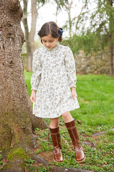 Long Sleeve Birdie Dress- Brownfield Floral