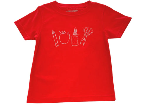 Red School Supplies T-Shirt