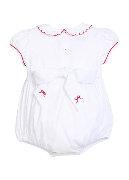 Smocked Louisa Dress - Red Bow