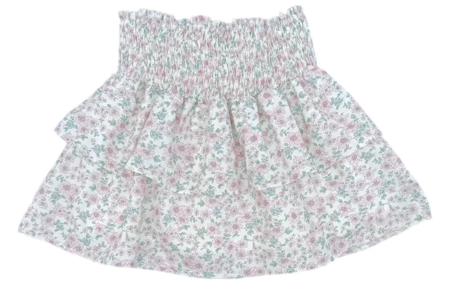 Cherry Blossom Floral Smocked Skirt