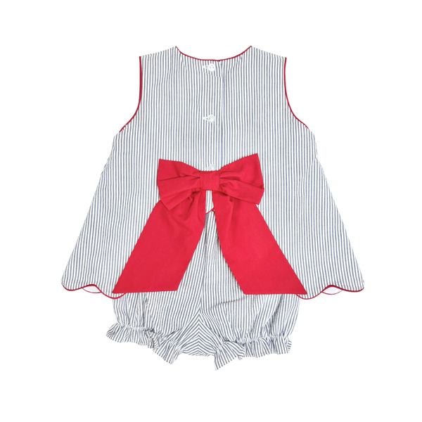 Sunday Set - Red/Royal Blue Stripe